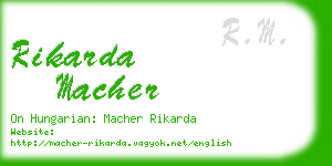 rikarda macher business card